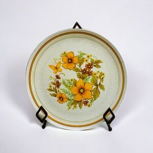 Set 4 Vtg Brookpark Melamine Melmac Plates Pleasant Valley Floral Grannycore
